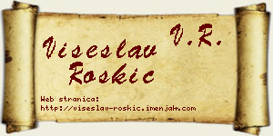 Višeslav Roškić vizit kartica